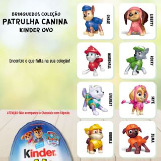 Patrulha Canina Brinquedos Colecionáveis Kinder Ovo 2025 em Oferta na Shopee