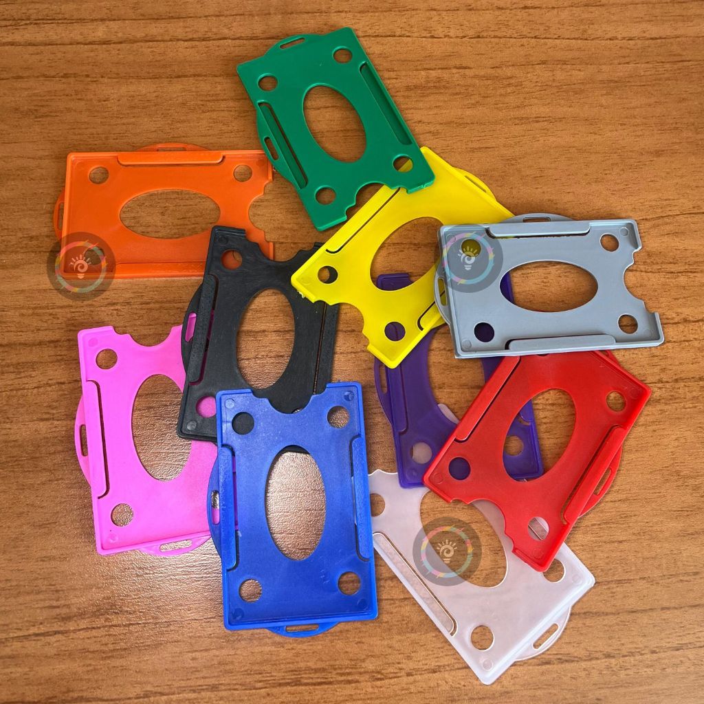 Porta Crachá Vertical e Horizontal Várias Cores em Oferta na Shopee
