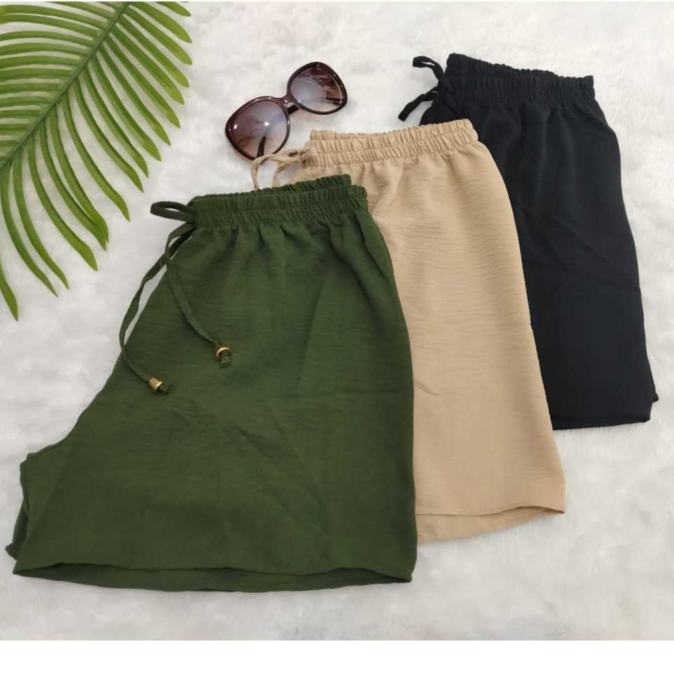 Kit 3 Shorts Verão - Shorts Feminino Duna Cós Elastico, Moda Praia em Oferta na Shopee