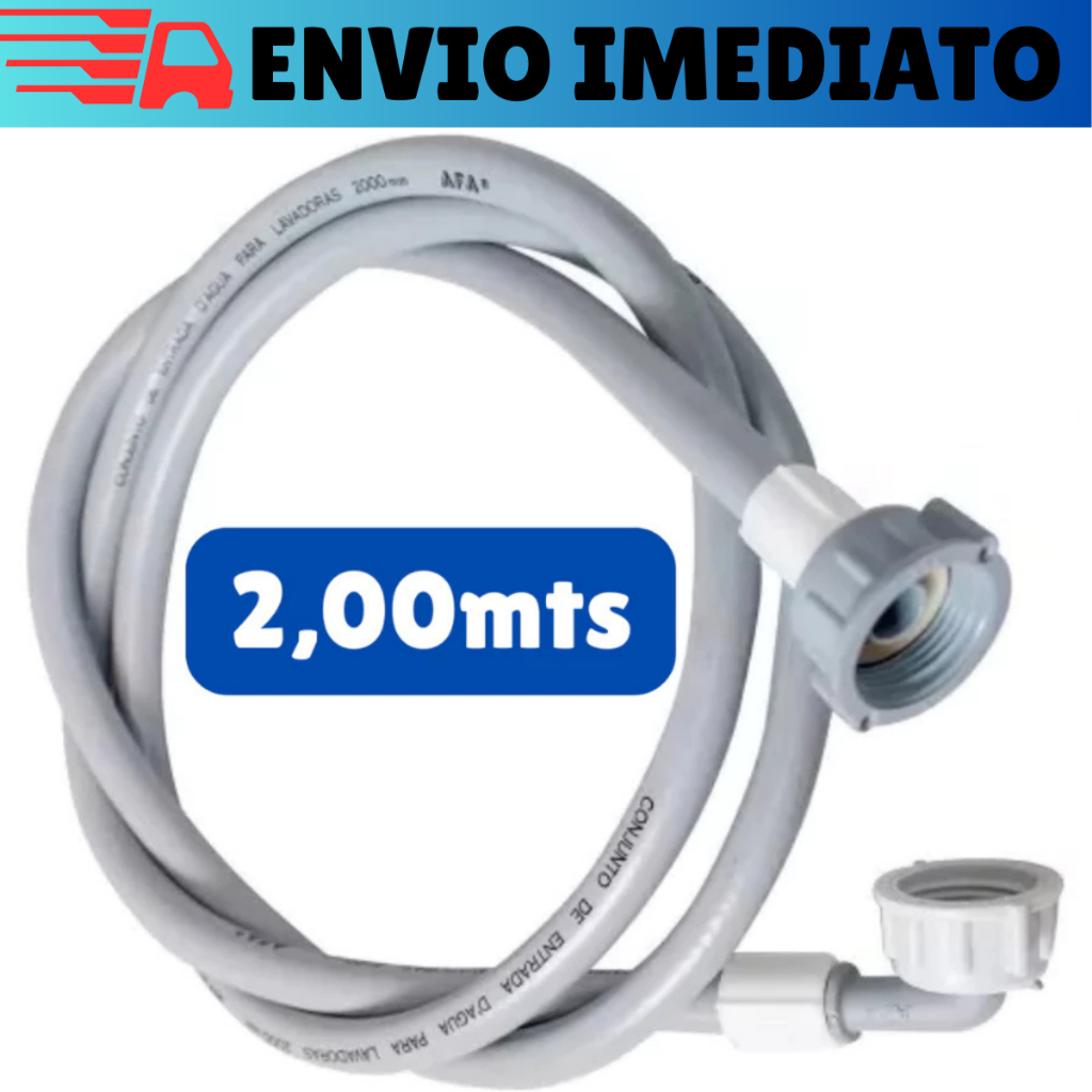 Mangueira Para Máquina De Lavar Entrada Universal Água Lavadora + Adaptador 1/2 Polegada