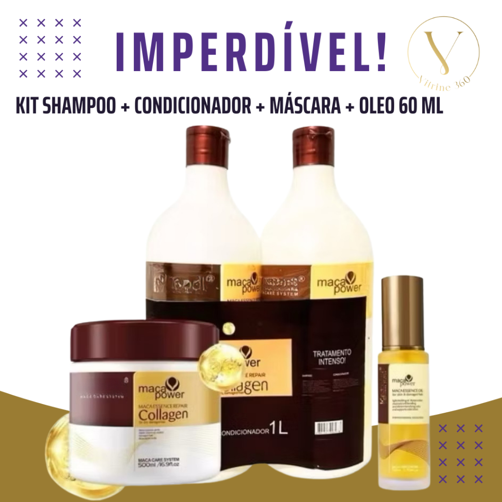 Kit Shampoo Condicionador Purificador 1L Máscara Hidratação Karse 500g Óleo Reparador 60ml