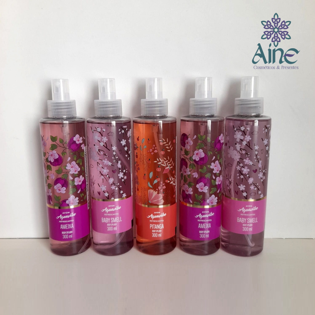 Body Splash Aquavibe Avon Com Válvula Spray Pretty Blue Baby Smell Ameixa Original em Oferta na Shopee