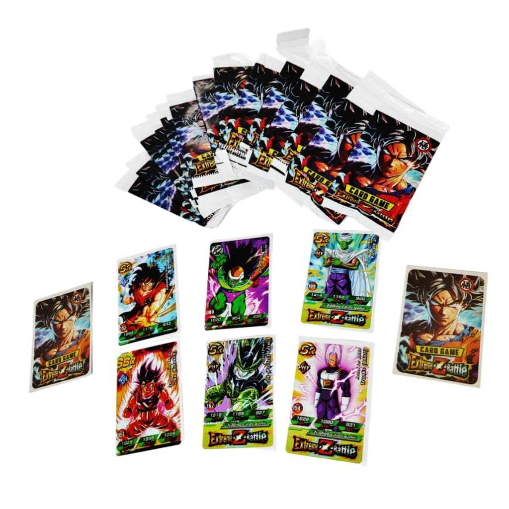 Kit 200 Cards Dragon Ball Z =50 Envelope Cartinhas Figurinhas Goku Vegeta