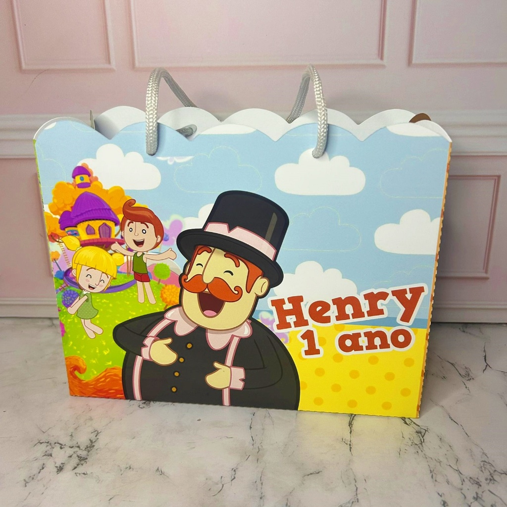 Sacolinhas Personalizadas M - Mundo Bita - PEGUE E MONTE em Oferta na Shopee