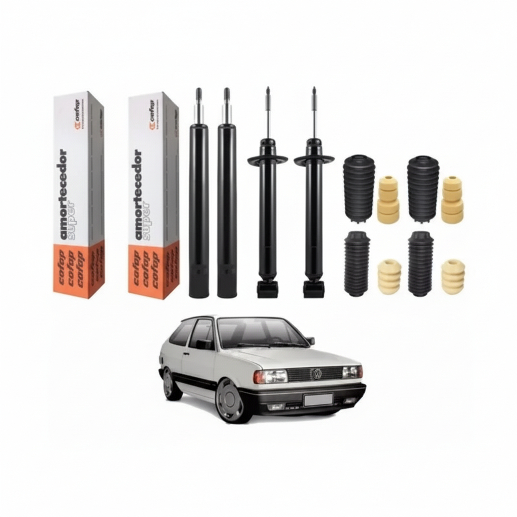 Kit 4 Amortecedores Cofap Gol G1 80/94 Quadrado + Batentes em Oferta na Shopee
