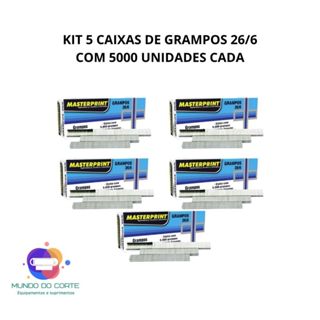 Kit 5 Caixas Grampos 26/6 Galvanizados C/5000 Unidades para Grampeador Masterprint em Oferta na Shopee