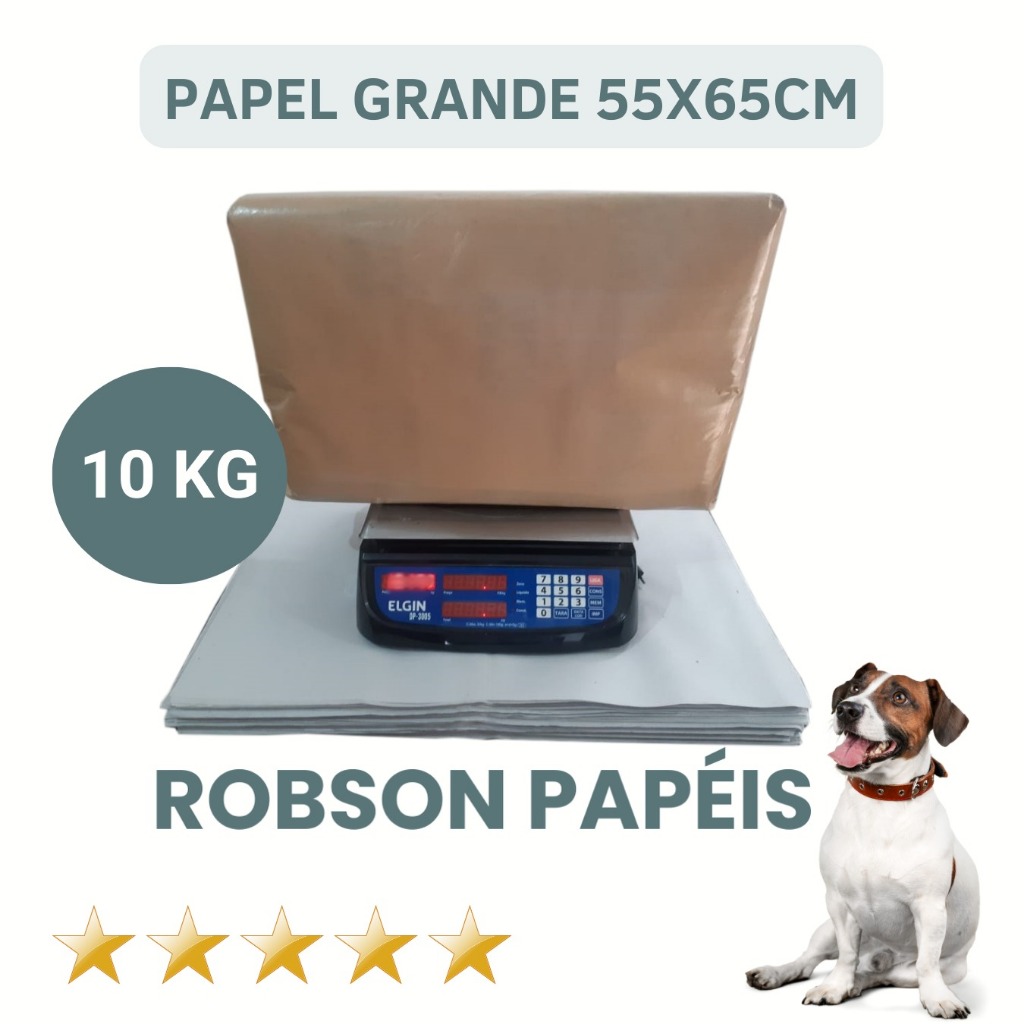 Jornal pet 10kg Papel limpo novo maior gramatura folhas grandes 65×55