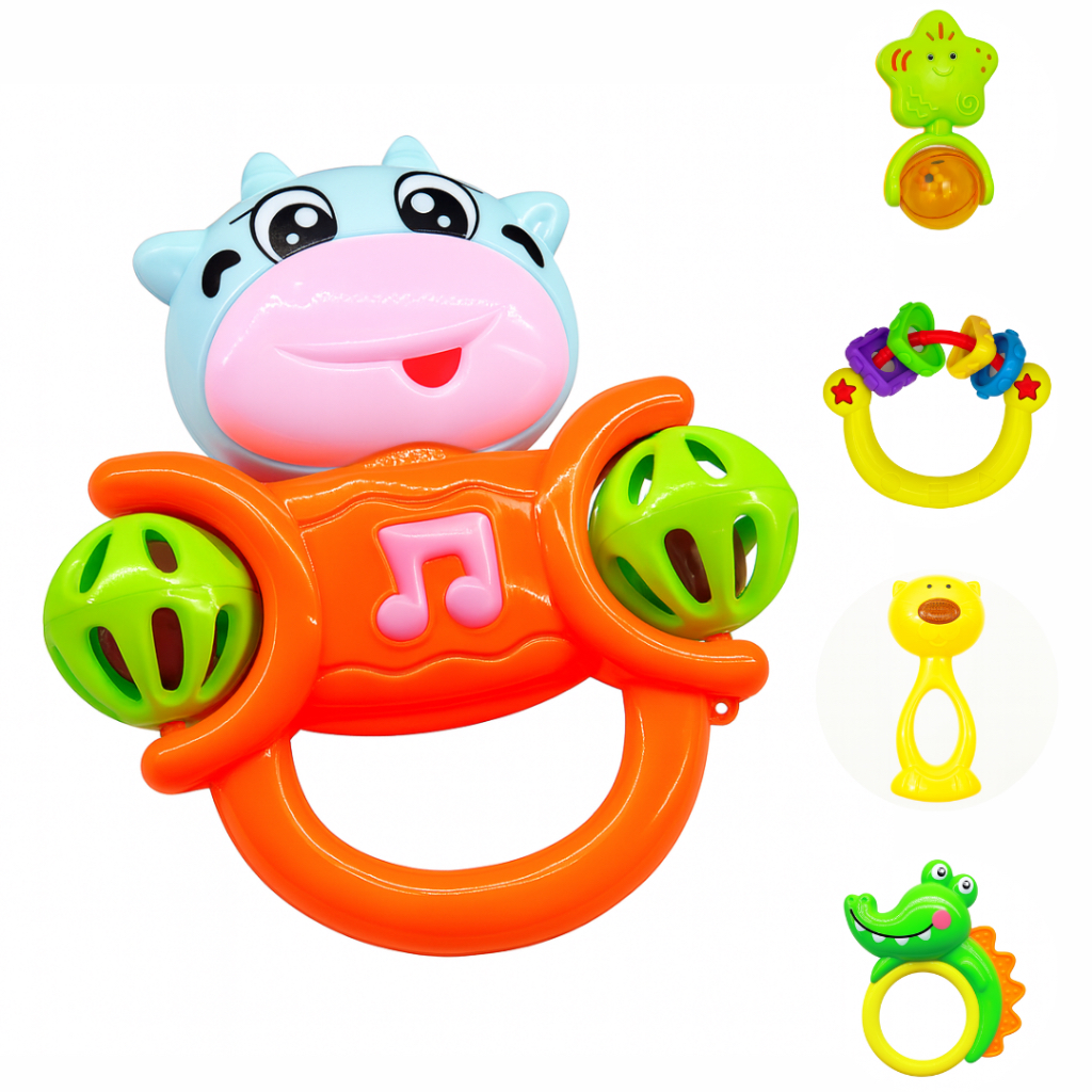 Chocalho para Bebe Sensorial Macio com mordedores ou Bolinha Silicone Baby Ball/mamãe e bebê