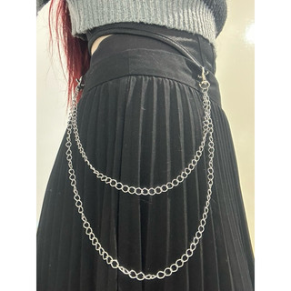Corrente Simples - Corrente de Calça Dupla Camada Punk Gótica Corrente de Saia Hip Hop Alternativo
