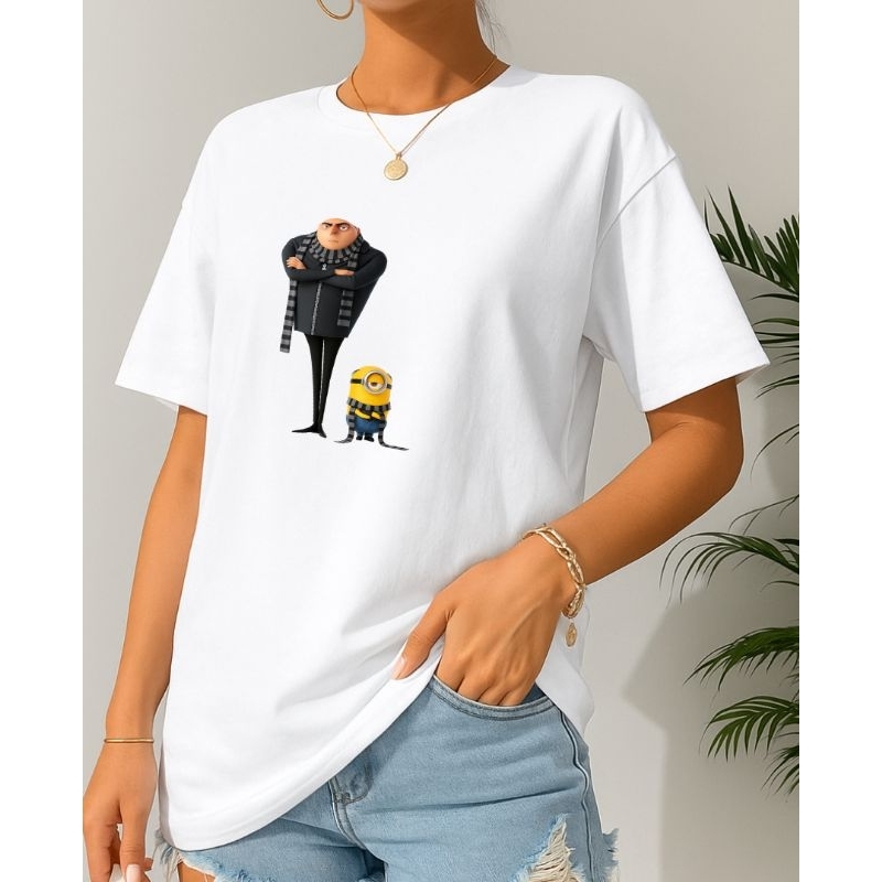 Camiseta meu malvado favorito adulto infantil gru minion conforto estilo 100% algodão