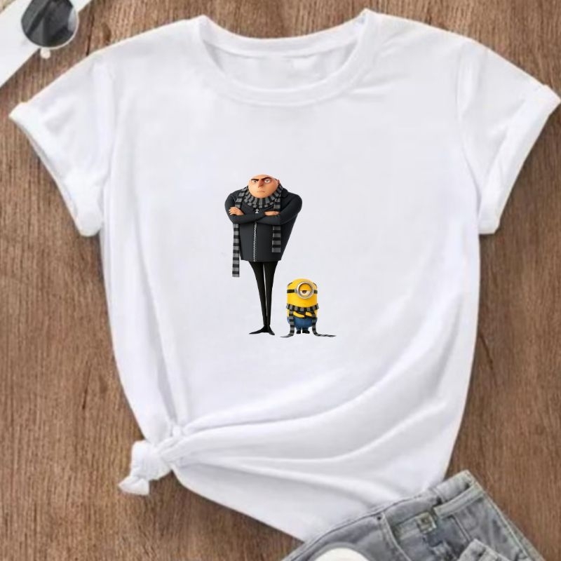 Camiseta t shirt gru minion meu malvado favorito presente ideal dia das crianças tamanho 2 ao gg adulto 100% algodão
