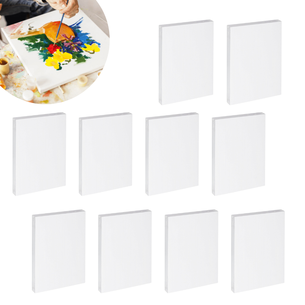 Kit 10 Telas De Pintura 10x10 10x15 20x30 Algodão Alta Qualidade P/ Guache Óleo Acrílica Artesanato em Oferta na Shopee