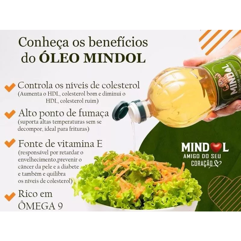 Óleo de Amendoim 100% puro. 900ml. óleo Mindol. em Oferta na Shopee