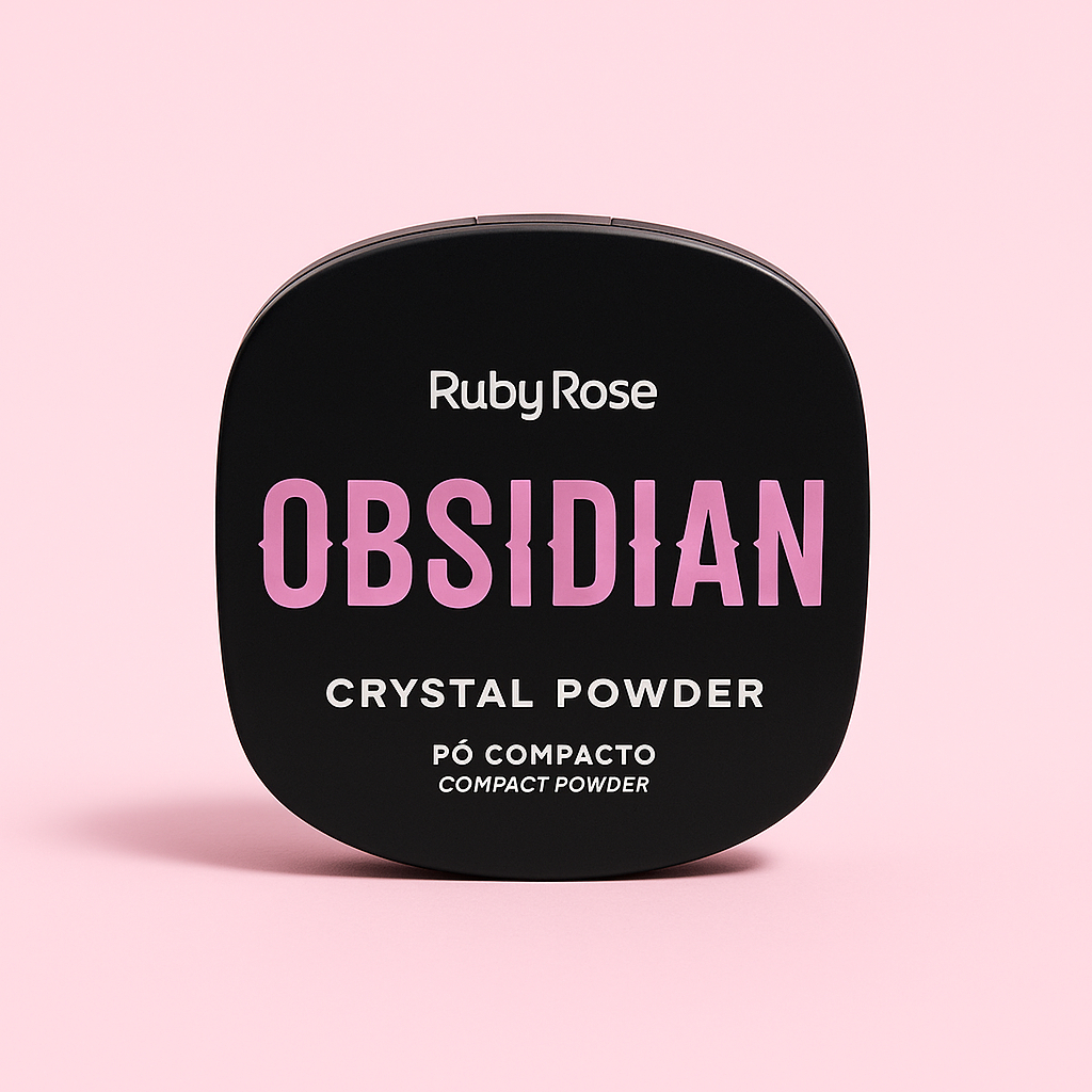 Pó compacto Crystal Powder Ruby Rose Textura leve e aveludada acabamento confortável e natural em Oferta na Shopee