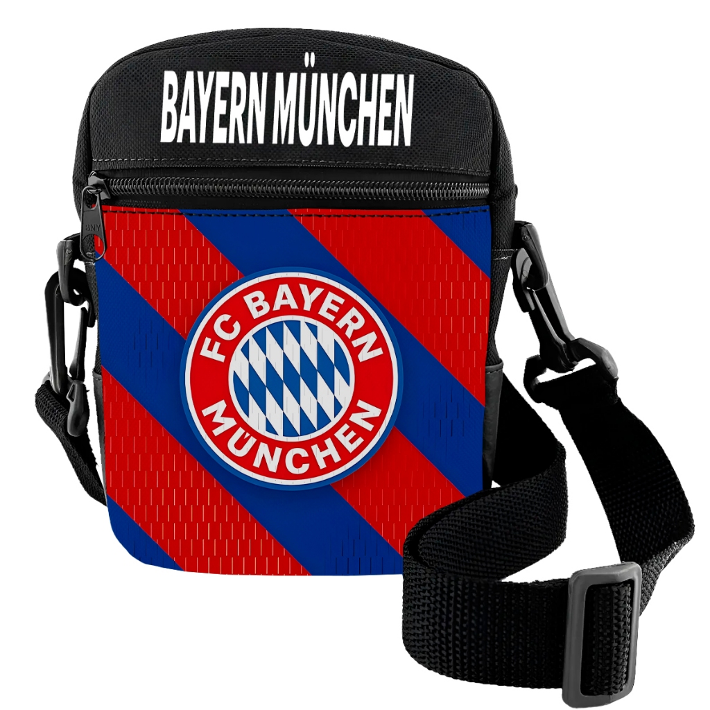 Shoulder Bag Transversal Com Alça Regulável Unissex Mini Bolsa Torcedor Bayern Munchen