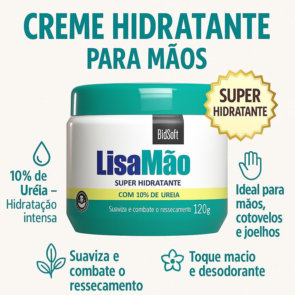 Creme Lisa mão hidratante bio soft 120g com ureia 10%