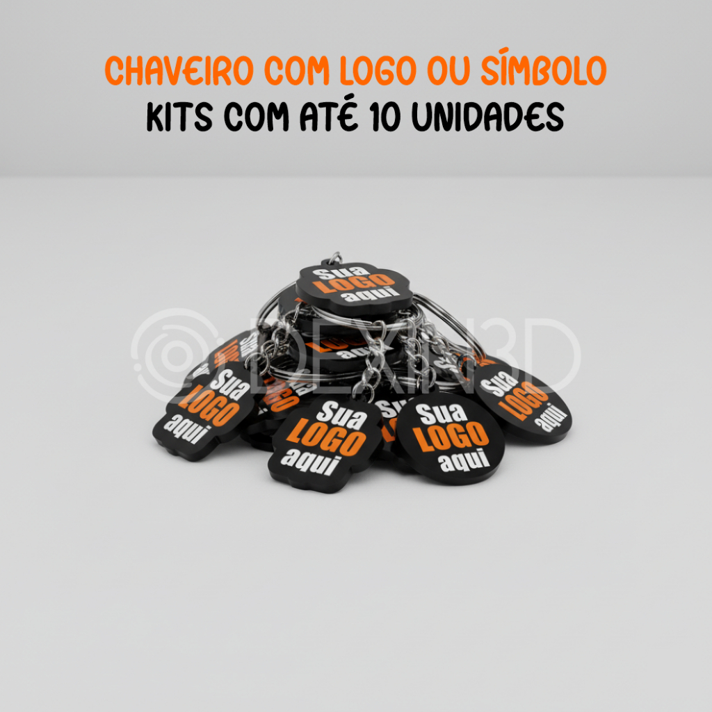 1, 5 ou 10 Chaveiros Personalizado com Logo Brinde Corporativo e Cartão Digital com TAG NFC Opcional