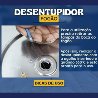 Agulhas de Desentupir Fogão Limpeza Bicos Queimador Gás em Oferta na Shopee