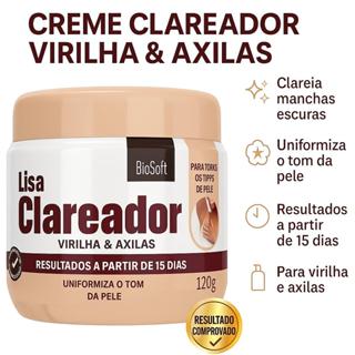 Clareador Para Virilha E Axilas Creme Lisa Bio Soft 120g SOFTHAIR em Oferta na Shopee