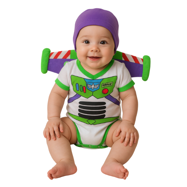 Body Bebê Temático Mesversario Fantasia Infantil  Buzz em Oferta na Shopee