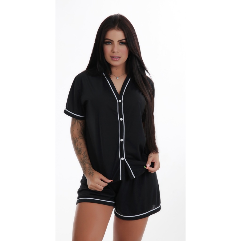 pijama babydool conjunto verão curto varias cores