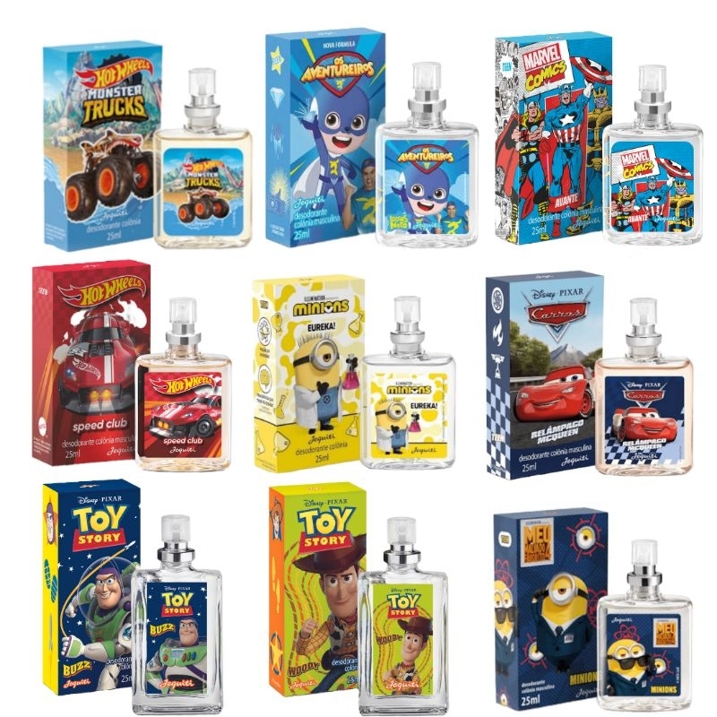 Miniaturas Desodorante Colônia Perfume Infantil Masculina Jequiti 25ml em Oferta na Shopee