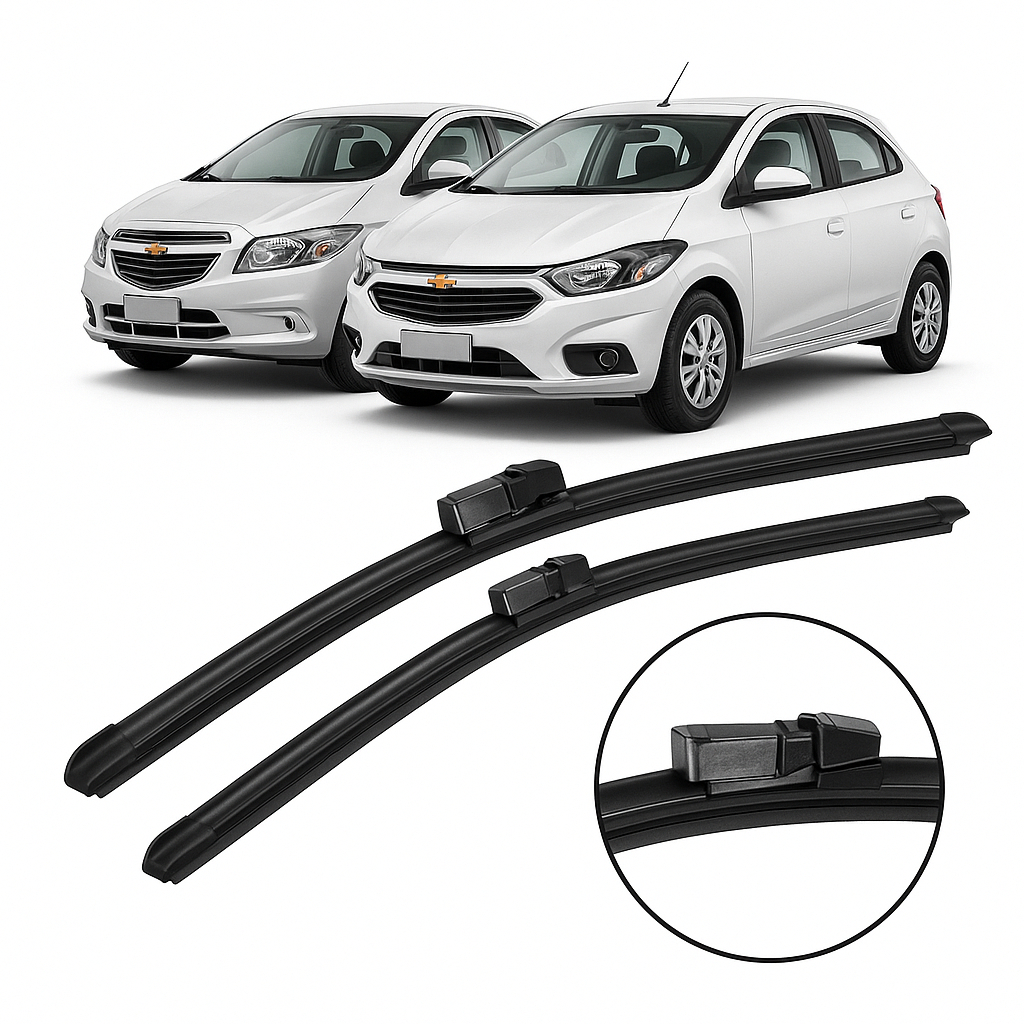 Par Palheta Limpador Parabrisa Chevrolet Onix Prisma 2013 a 2017 Encaixe Tipo Click em Oferta na Shopee