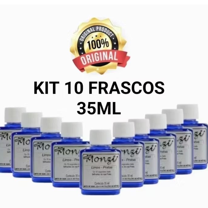 Monzi 10unidades limpa Prata em Oferta na Shopee