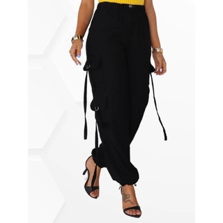 Calça Cargo Parachute Tecido Sensorial Marcante e Leve Tecido Nobre