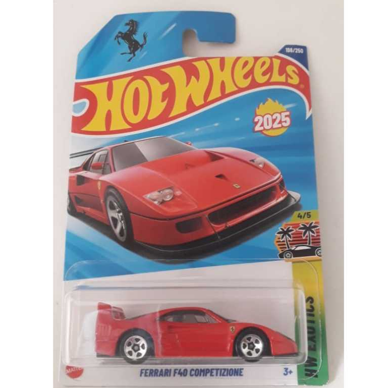 Ferrari F40 Competizione - Vermelho - 2025 - 1/64 - Hot Wheels - Mattel - Lote K