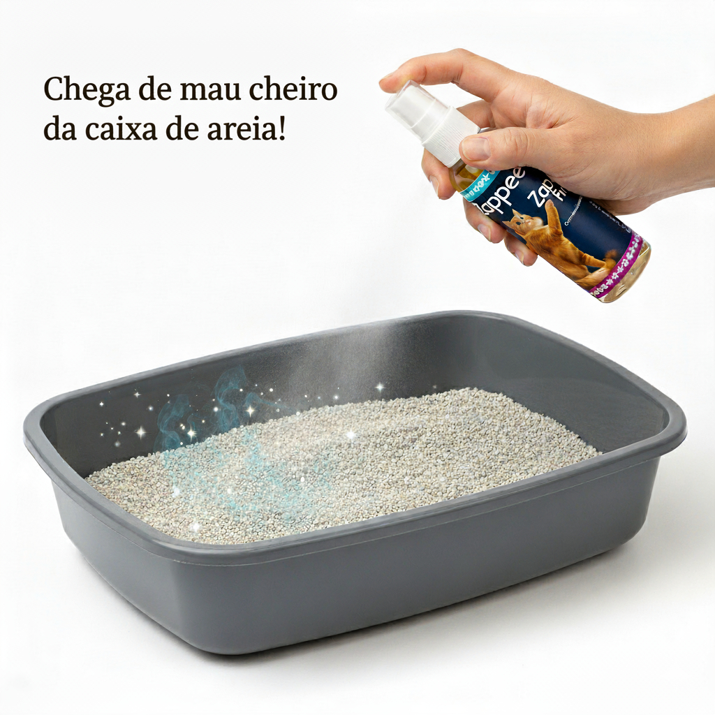 Eliminador de Odores Spray para Areia de Gato 60ml - Tira Cheiro da Caixa de Areia Zappee Fresh em Oferta na Shopee