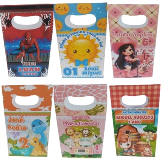 Sacolinhas para Lembrancinhas kIT 10 a 50 OUTROS TEMAS CONSULTAR CHAT em Oferta na Shopee