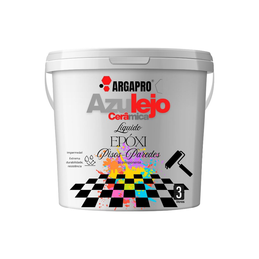 Pinta piso Liquido (azulejo liquido ceramica) top colt epoxi 3l 30m2 argapro