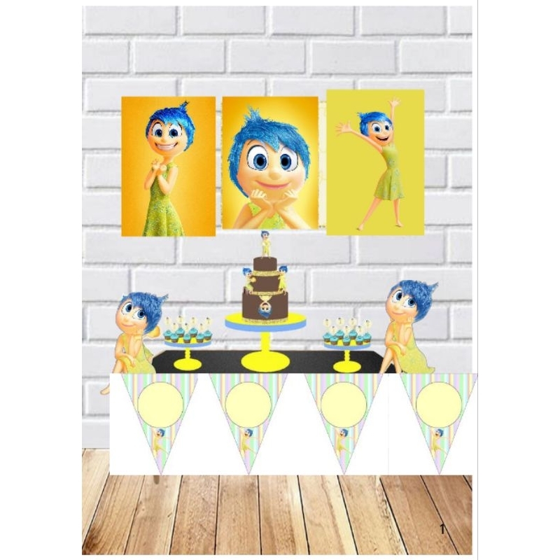 kit festa personalizado só um bolinho em casa Alegria/divertidamente/aniversário/mesversario