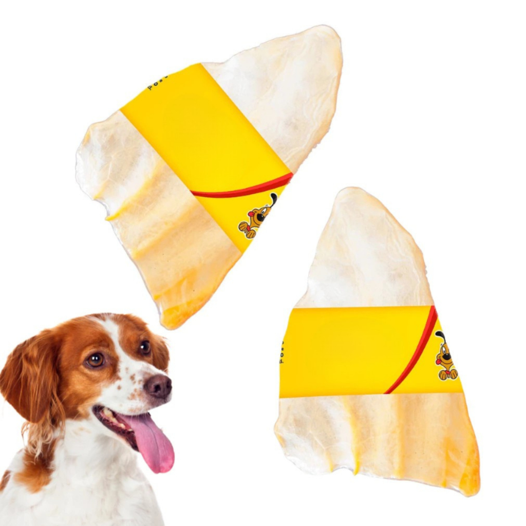 kit 2 Orelhas Bovina natural Para Cães Pet 2 Unidade e sem conservantes