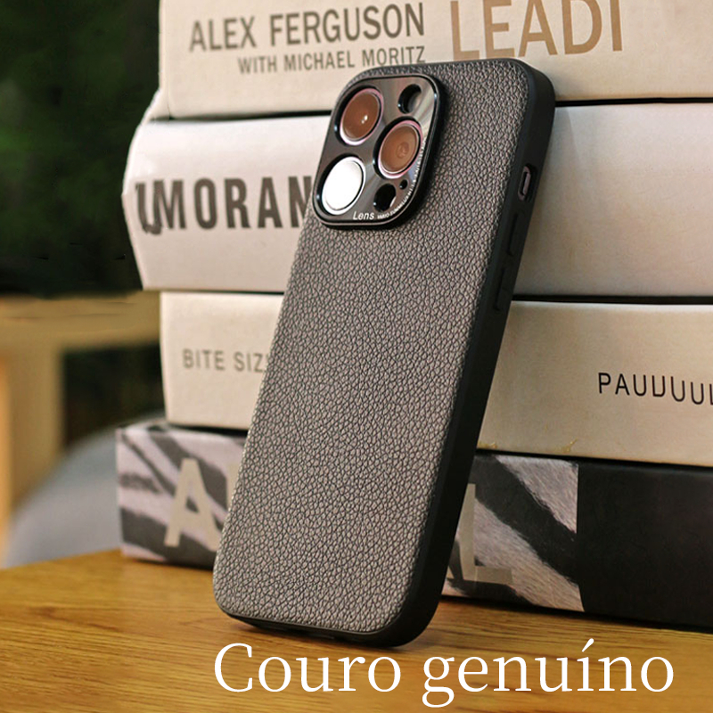 Capa Magsafe de Couro para iPhone 13/14/15 Pro Max com Adsorção Magnética , Capinha de PU Antichoque em Oferta na Shopee