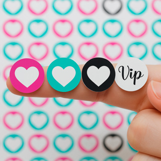 Adesivo 1x1cm para Cartão Fidelidade e Cartão e Cliente VIP - Adesivos redondo Pronta Entrega em Oferta na Shopee