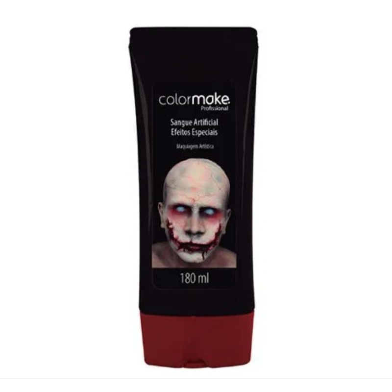 Sangue Falso Artificial ColorMake 180ml - Maquiagem Artística Halloween Fantasia Terror Profissional - sangue falso