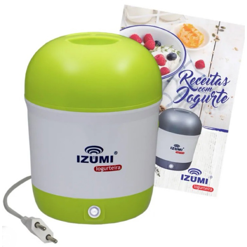 Iogurteira Elétrica Izumi Verde 1L Bivolt - Máquina de Iogurte Natural Caseiro Fácil e Econômica!