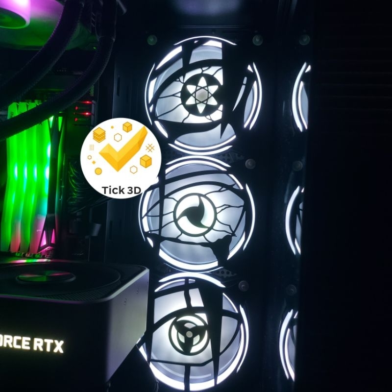 GRADE GRELHA PARA COOLER FAN GRILL 120MM X 120MM PERSONALIZADO SHARINGAN NARUTO ANIME PC SETUP GAMER em Oferta na Shopee