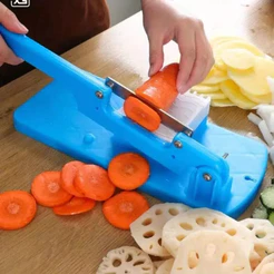 Fatiador Manual Multifuncional P/ Carnes Queijos e Vegetais em Aço Inox Ajustável