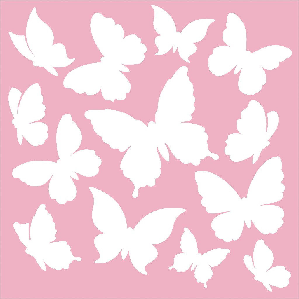 80 Adesivos De Parede Lindas Borboletas em branco para paredes coloridas, Decoração quarto infantil em Oferta na Shopee