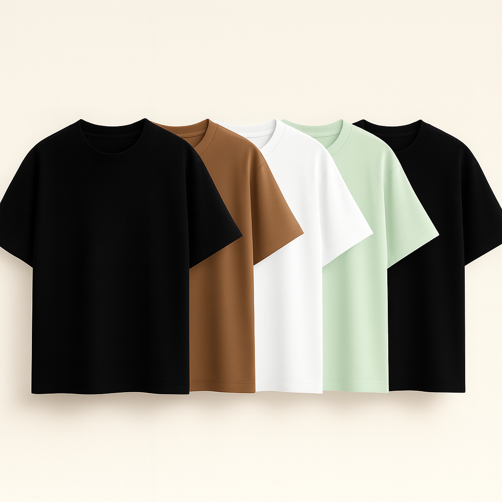 KIT 5 Camisetas Premium Masculinas em Oferta na Shopee