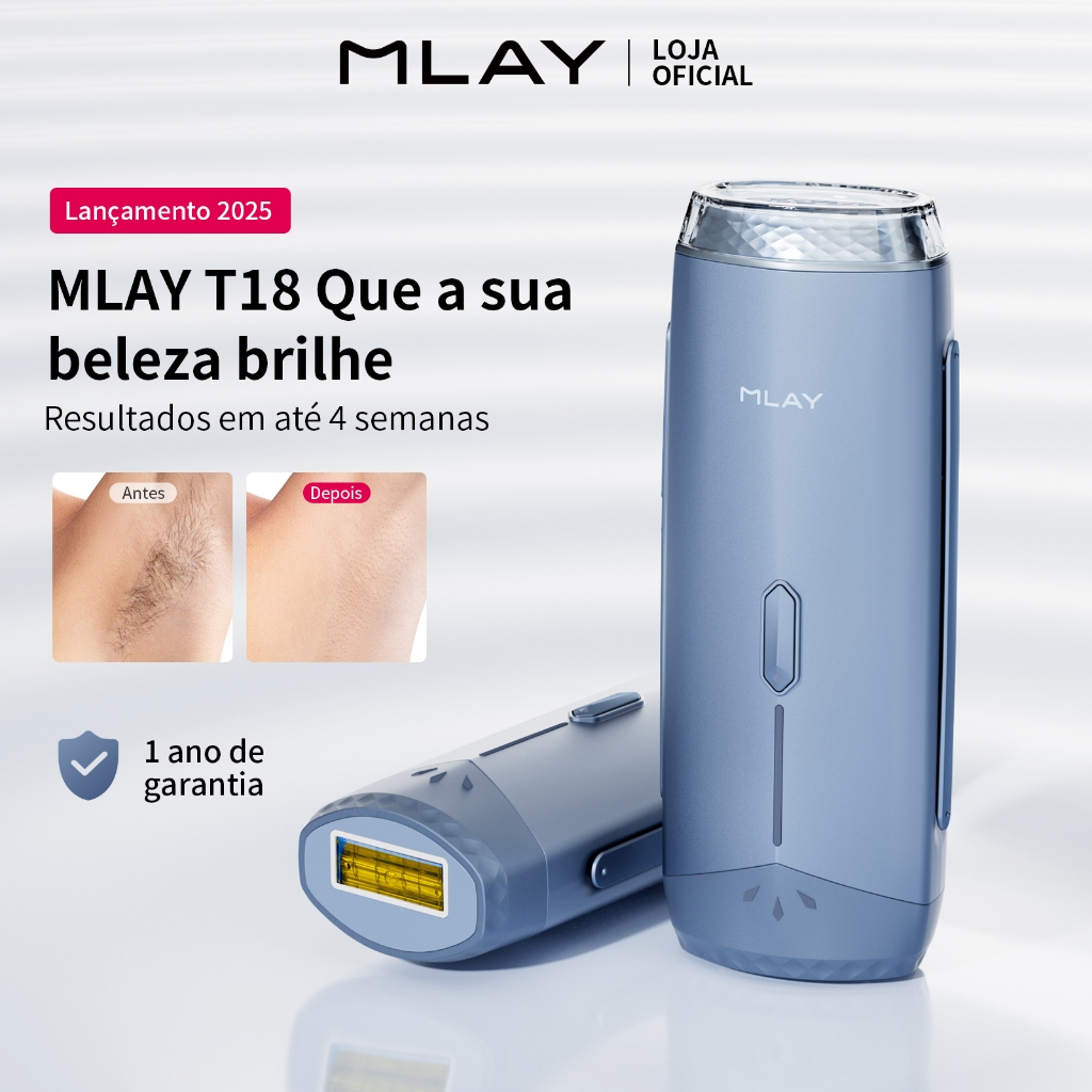 Depilador a Laser Mlay T18, Máquina de Depilação IPL Portátil, Máquina de Depilação a Laser Caseira