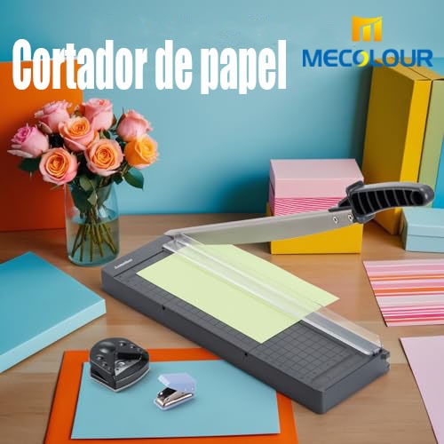 Guilhotina De Papel + Canteadeira + Furador 862 3 Em 1 Preto Cortador de papel guilhotina Mecolour em Oferta na Shopee