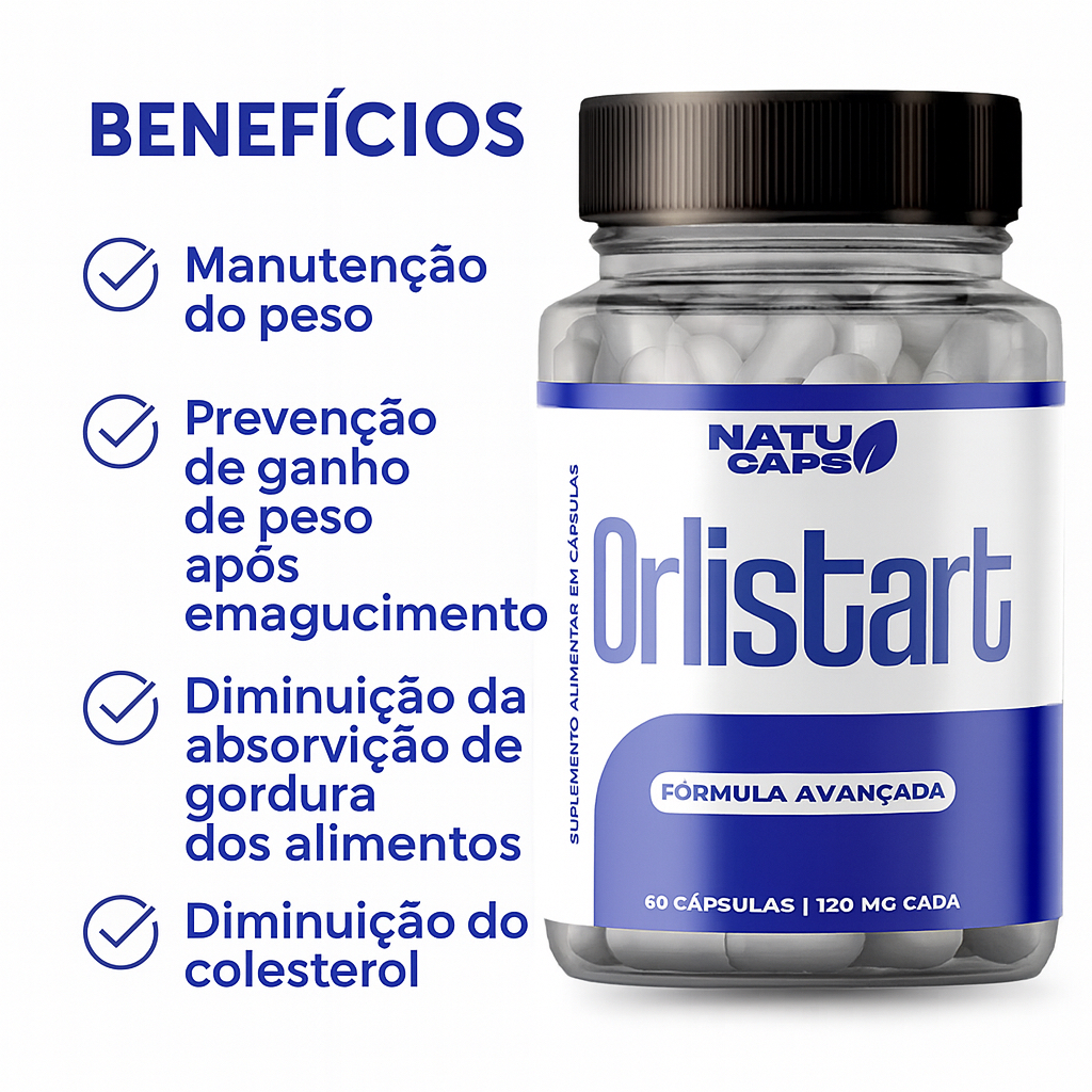 1 Un Orlistart Blue 60 Cápsulas - Redução de Peso - Envio Imediato