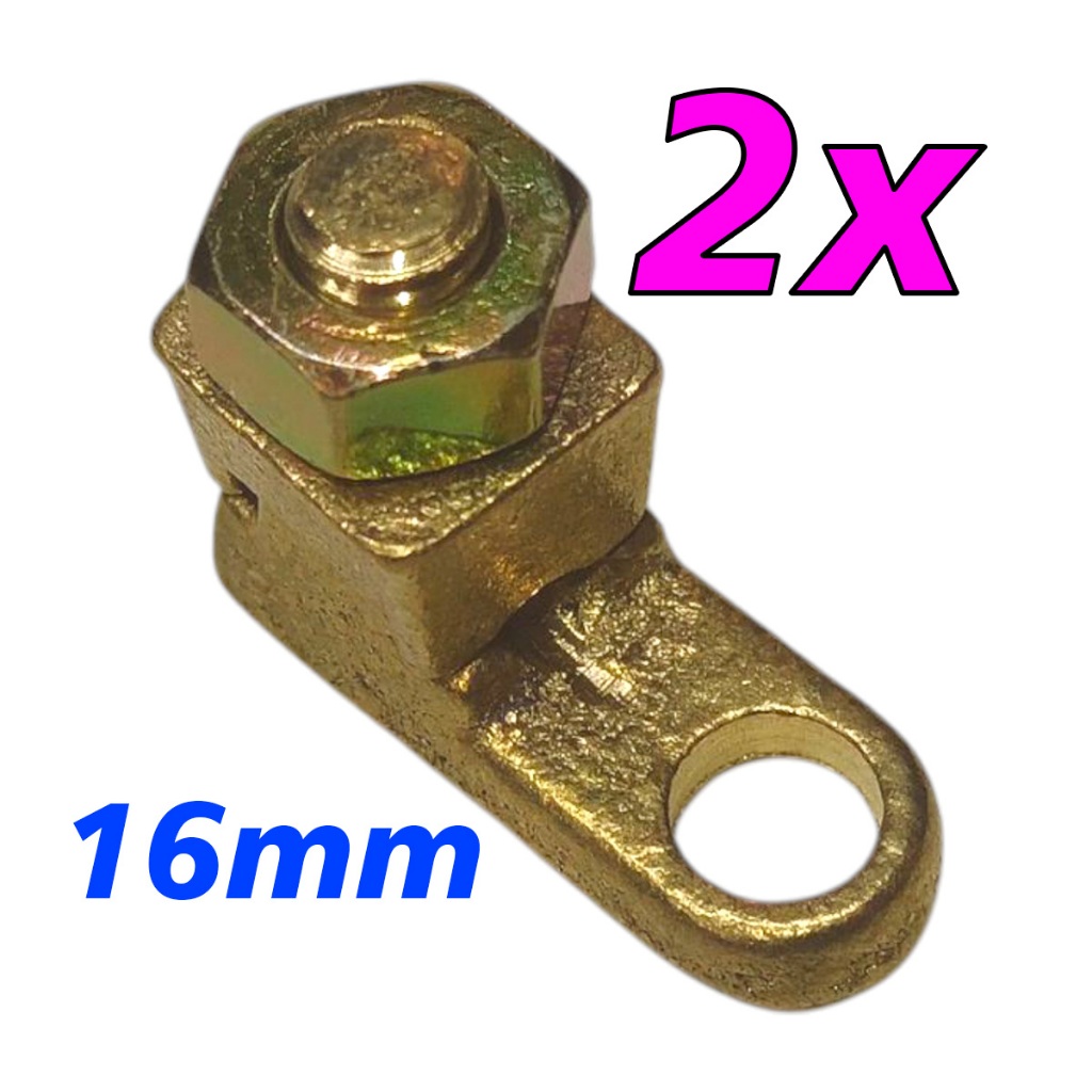 Kit 2 Terminal de Pressão Sapata Botinha para Cabo 16mm Reforçado