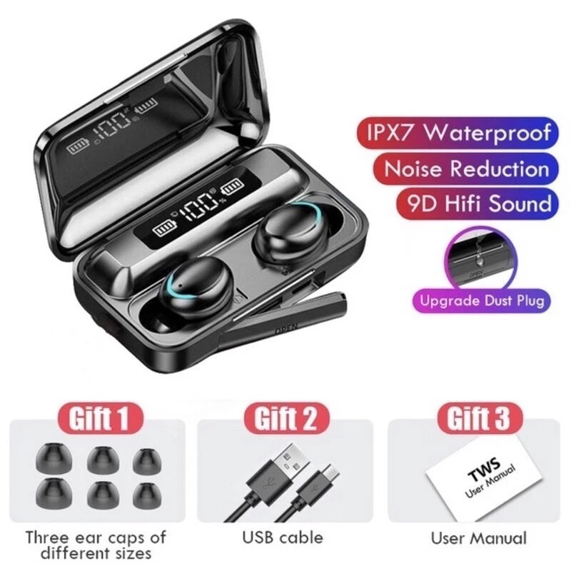 Kit M10 Bluetooth 5.3 Fones de ouvido sem fio TWS estéreo com carregador Power Bank