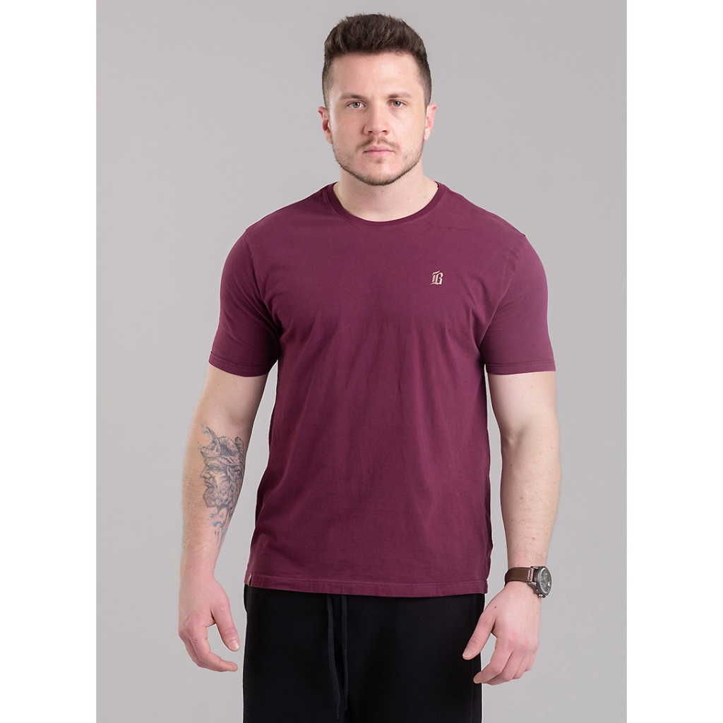 Camiseta Masculina Básica Algodão Premium 100% Manga Curta Confortável Dia Dia Academia Treino