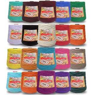 Kit Barbante Criativa 500g N.º 6 Com 6/10/12/20 Unidades Escolha As Cores em Oferta na Shopee